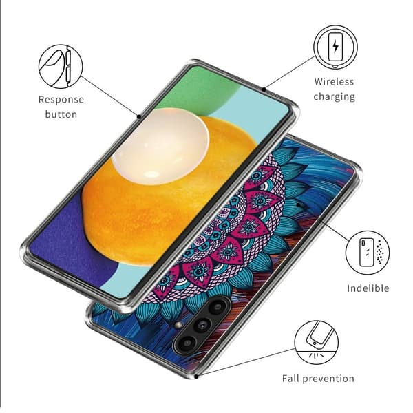 Deco Samsung Galaxy A14 kotelot - Mandala Kukka Multicolor