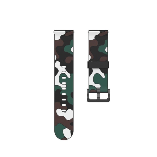 20mm Universal cool camouflage silikone urrem - Mørkegrøn Green