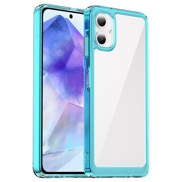 Samsung Galaxy A06 smart akryl cover - Gennemsigtig Blå Blue