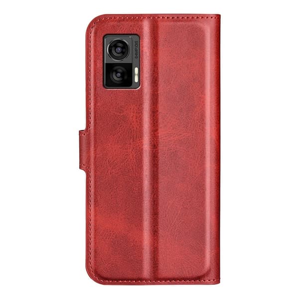 Lompakko Nahkakotelo For Motorola Edge 30 Neo - Punainen Red