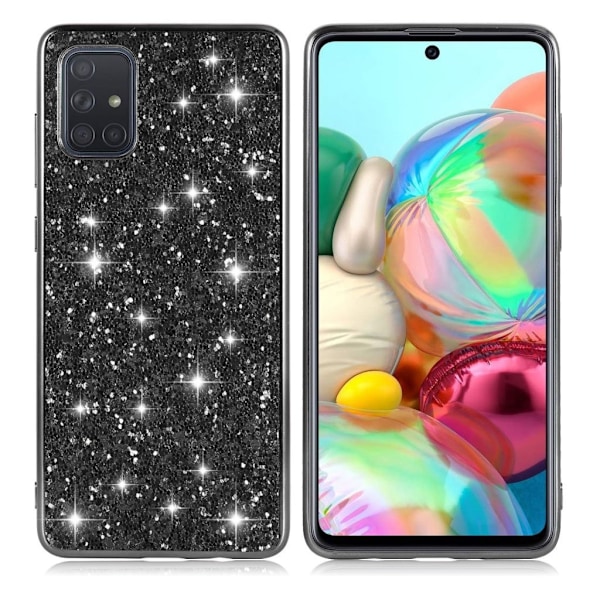 Glitter Samsung Galaxy S10 Lite Cover - Sort Black