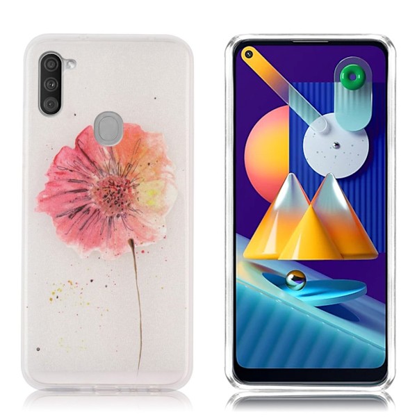 Deco Samsung Galaxy M11 deksel - Blomst Pink