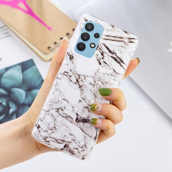 Marble Samsung Galaxy A32 Etui - Hvid White