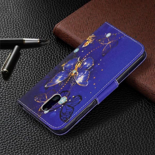 Wonderland Nokia 2.3 flip-etui - Krystall Sommerfugl Purple