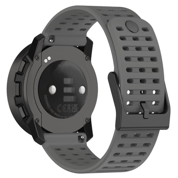 22 mm silikonarmband för Suunto-klocka - Grå Silvergrå