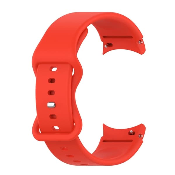 20 mm enkel silikoneurrem til Samsung Galaxy Watch 4 - Rød Red