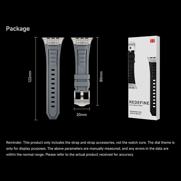 Apple Watch Series 49mm - 45mm - 44mm - 42mm Adjustable Strap Silicone Band - Black+White White