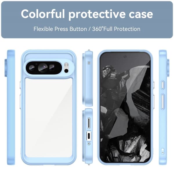 Google Pixel 9 Pro XL älykäs akryylikansi - Sininen Blue