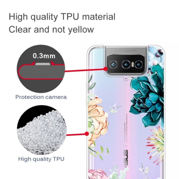 Deco Asus Zenfone 7 Pro skal - Levande Blomma multifärg