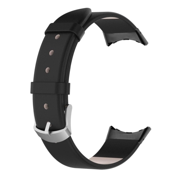 Yksinkertainen nahkaranneke Google Pixel Watch -kelloon - Musta Black