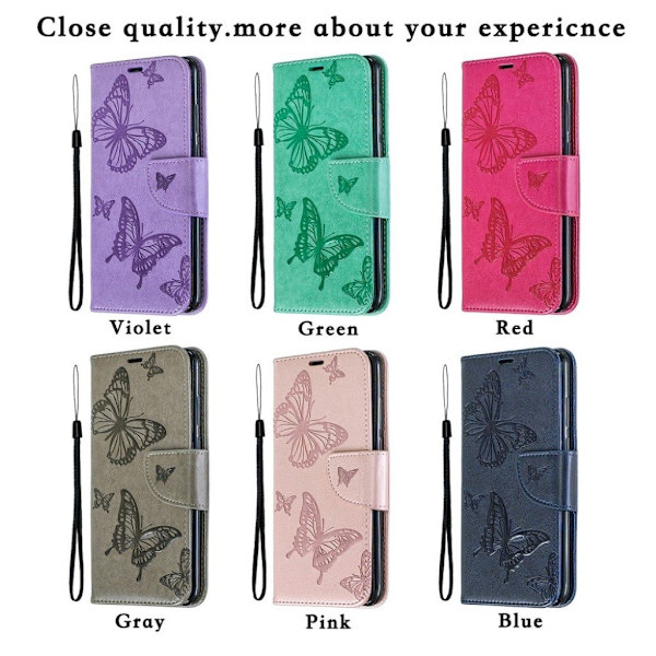 Butterfly Huawei P30 Lite etui - Grå Silver grey