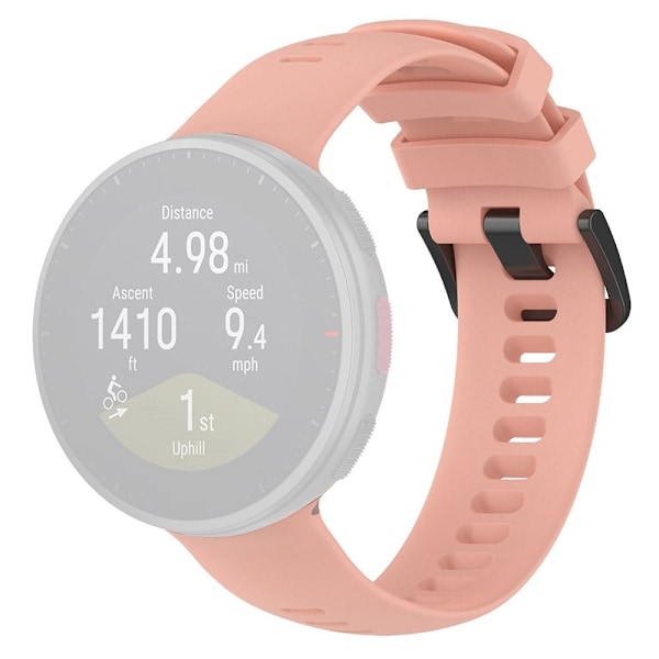 Polar Vantage V2 ensfarvet silikone urrem - Lyserød Pink