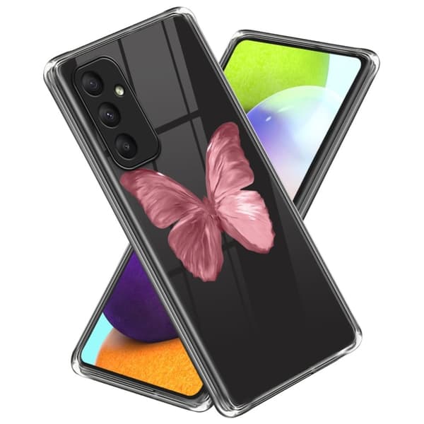 Deco Samsung Galaxy A55 cover - Lyserød Sommerfugl Pink