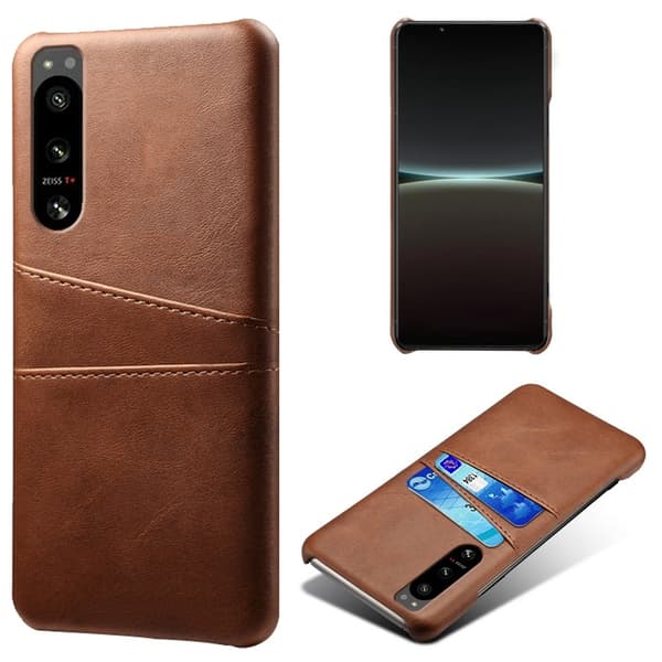 Dual Card Etui Sony Xperia 5 IV - Brun Brown