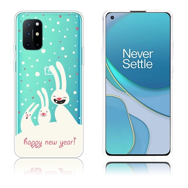 Juleveske til OnePlus 8T - Søte Kaniner White