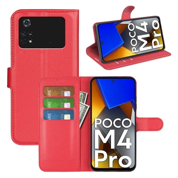 Classic Xiaomi Poco M4 Pro fodral - Röd Röd