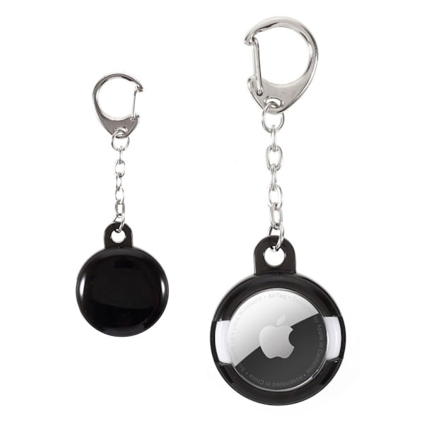 AirTags TPU-kansi avaimenperällä - Musta Black