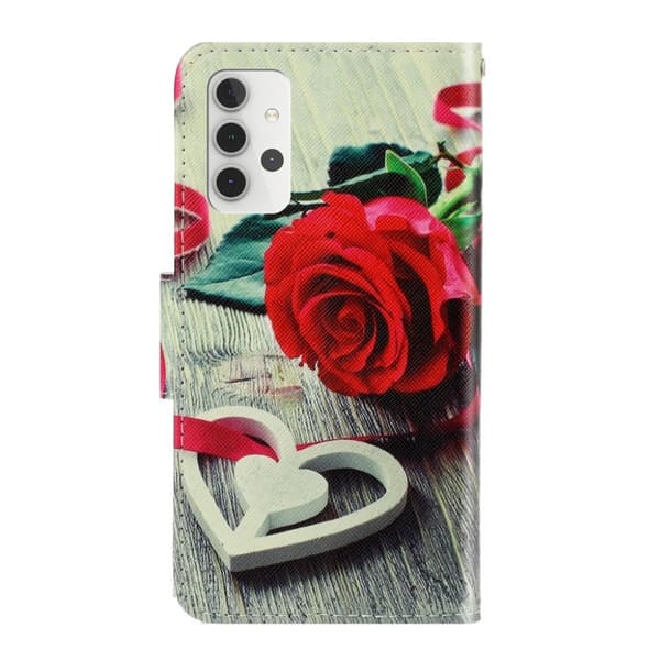 Wonderland Samsung Galaxy A32 Flippetui - Rose Blomst Multicolor