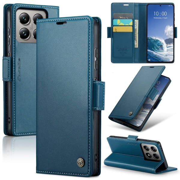 CaseMe Xiaomi 14T Pro glatt etui - Blå Blue