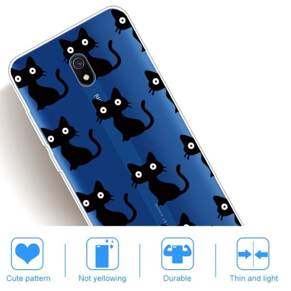 Deco Xiaomi Redmi 8A deksel - Svart Cats Black