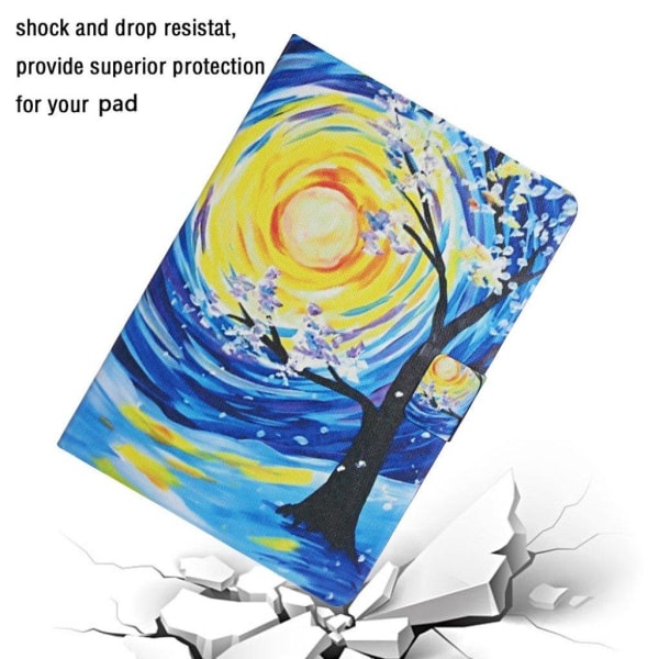 Lenovo Tab M10 FHD Plus vibrant pattern leather flip case - Tree Multicolor