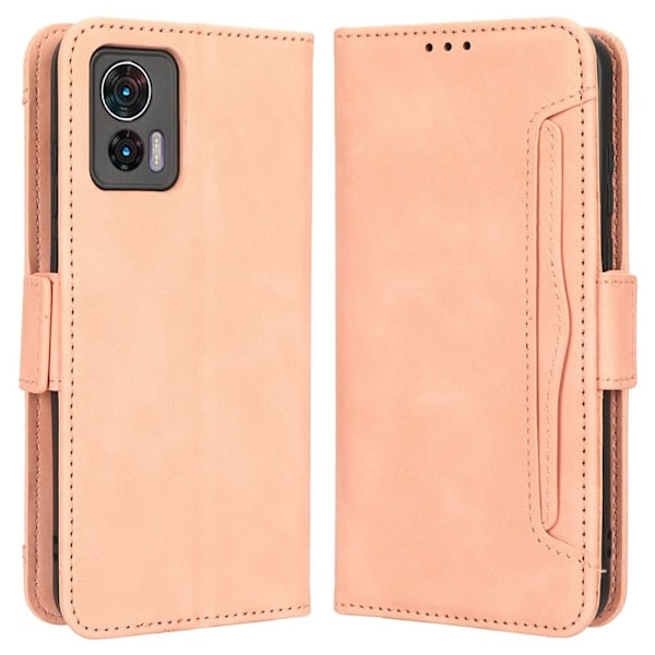 Modernt Motorola Edge 30 Neo fodral med plånbok - Rosa Rosa