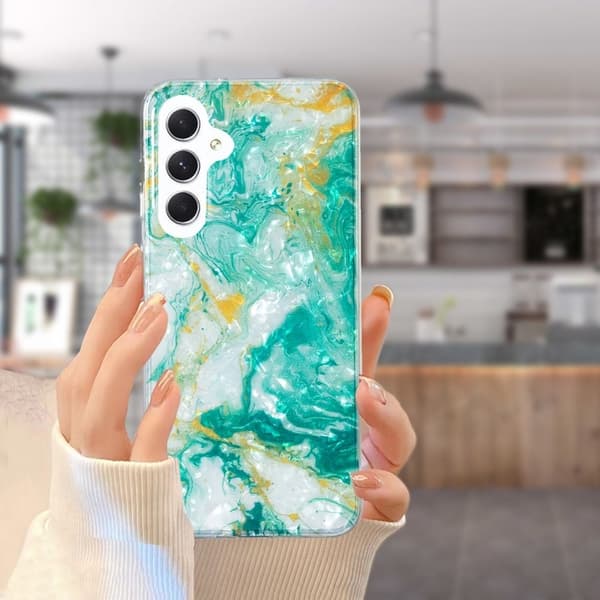Marmormotiv Samsung Galaxy A24 4G skal - Grön Marmor Grön