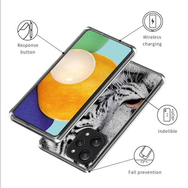 Deco Xiaomi Redmi 12 skal - Tigerhuvud Silvergrå