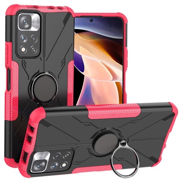 Kickstand-skydd med magnetiskt ark för Xiaomi Redmi Note 11 Pro Plus 5G / 11 Pro 5G - Ros Rosa