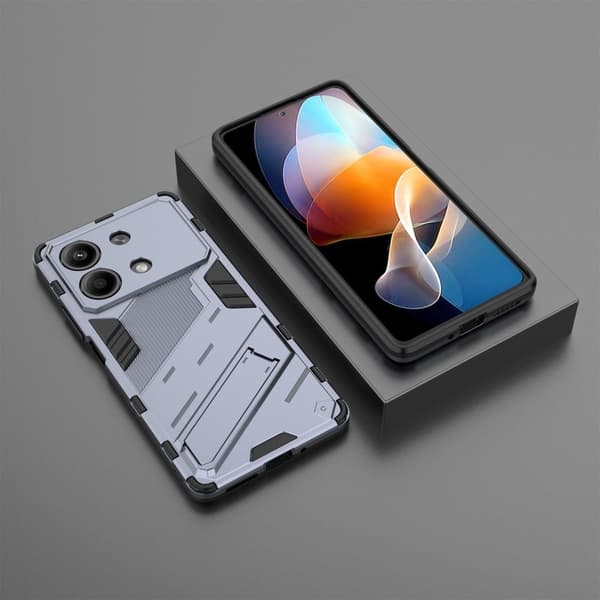 Stötsäkert Xiaomi Redmi Note 13R Pro skal med modernt utseende - Mörkblå Blå