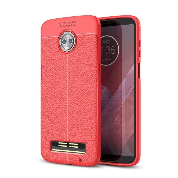Motorola Moto Z3 Play mobiletui i blødt plastik og silikone med Red