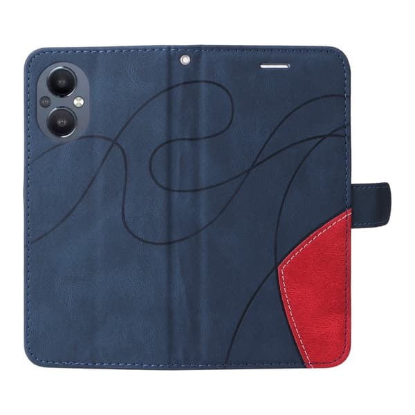 Teksturert læretui med stropp for OnePlus Nord N20 5G - Blå Blue