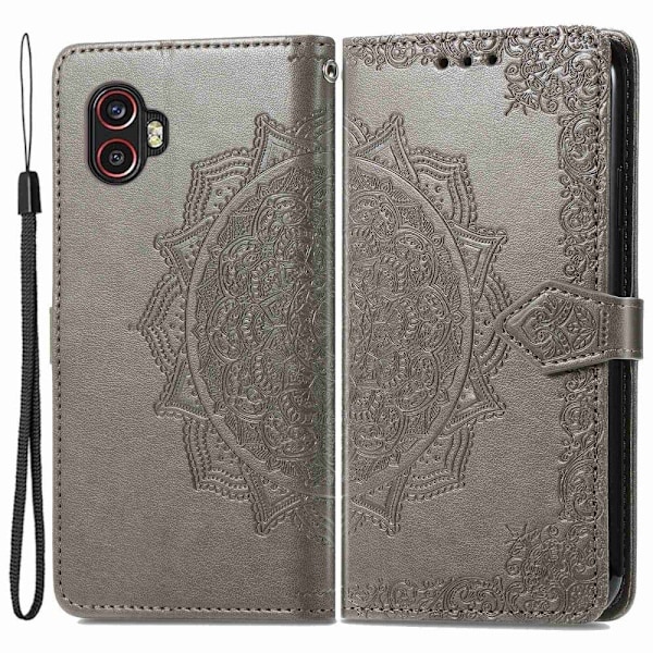 Mandala Samsung Galaxy Xcover 2 Pro / Xcover 6 Pro Flip Etui - Grå Silver grey