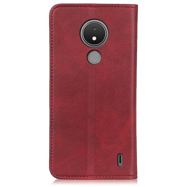 Äkta läder Nokia C21 fodral - Röd Röd