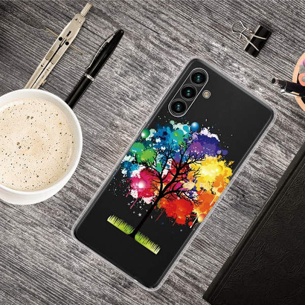 Deco Samsung Galaxy A13 5G Etui - Farverig Træ Multicolor