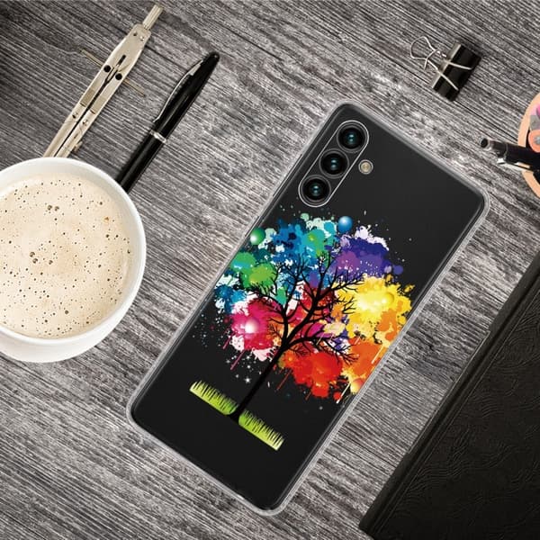 Deco Samsung Galaxy A13 5G Suojakotelo - Värikäs Puu Multicolor