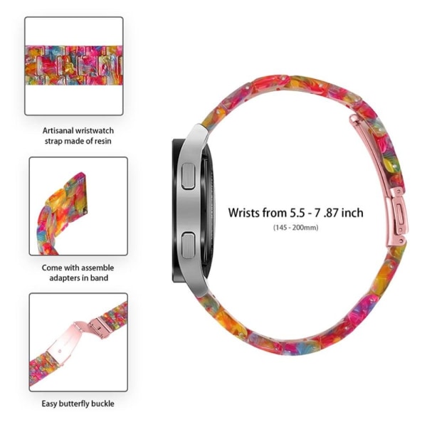 Samsung Galaxy Watch 4 Classic (46mm) / (42mm) viileä hartsikellon hihna - Sateenkaarisokeri Multicolor