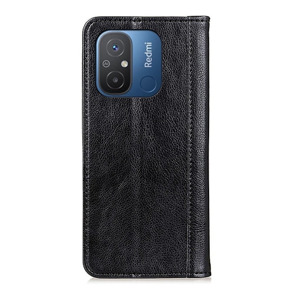 Aito nahkakotelo magneettisuljuksella Xiaomi Redmi 12C / Xiaomi Redmi 11A - Musta Black