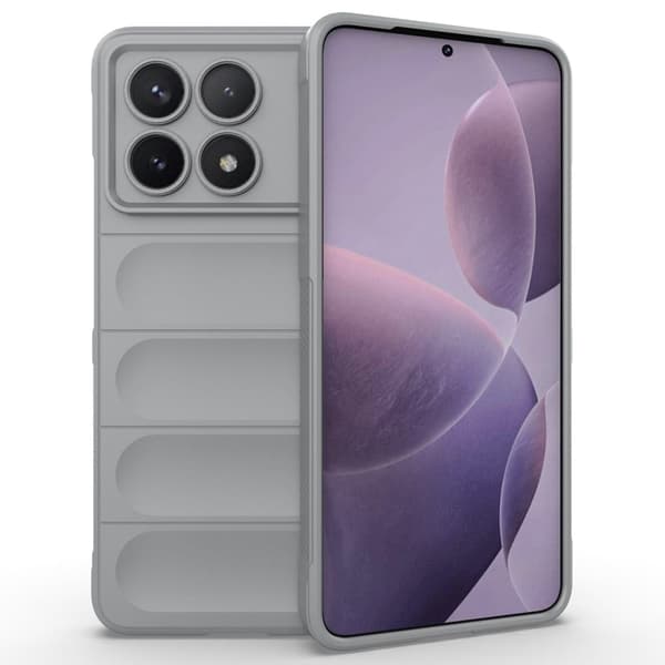 Mjukt greppformat Xiaomi Redmi K70 / Xiaomi Redmi K70 Pro skal - Ljusgrå Silvergrå