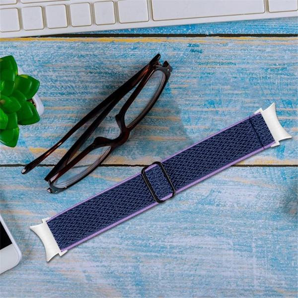 Samsung Galaxy Watch 5 / 5 Pro / 4 klockarmband i nylon - Lila Blå Blå