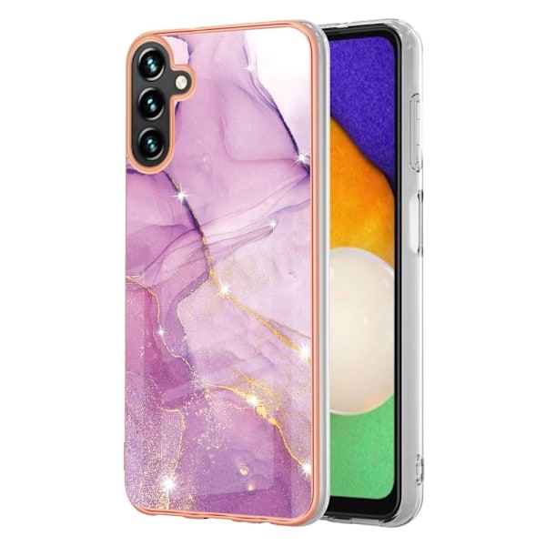 Marmormotiv Samsung Galaxy A14 skal - Lila / Rosa Marmor Lila