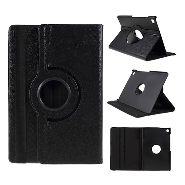 Samsung Galaxy Tab S5e litchi lædercover - sort Black