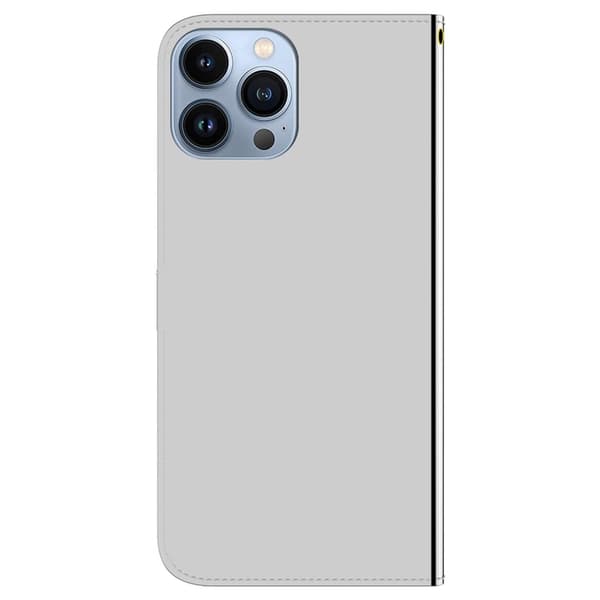 Mirror iPhone 15 Pro Max Flippetui - Sølv Silver grey