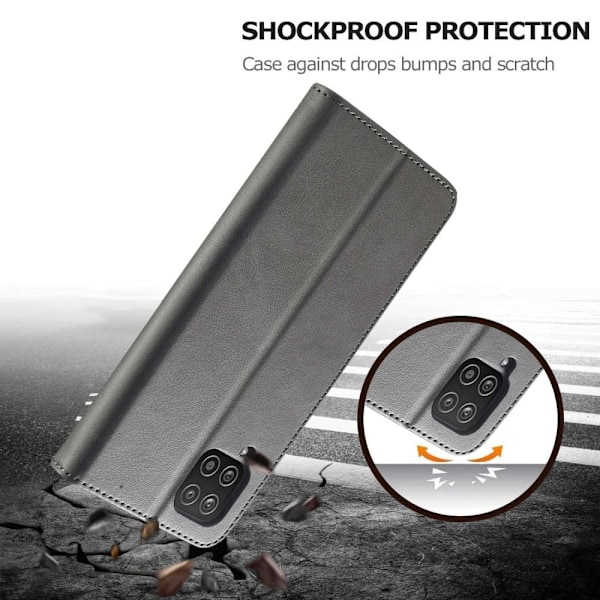 LC.IMEEKE Samsung Galaxy M33 5G flip case - Harmaa Silver grey