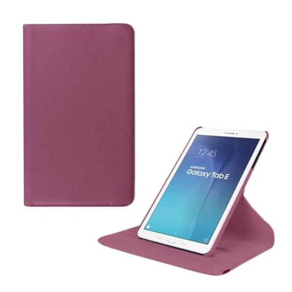 Jessen Samsung Galaxy Tab E 9.6 Roterande Läderfodral med Stativ - Lila Lila