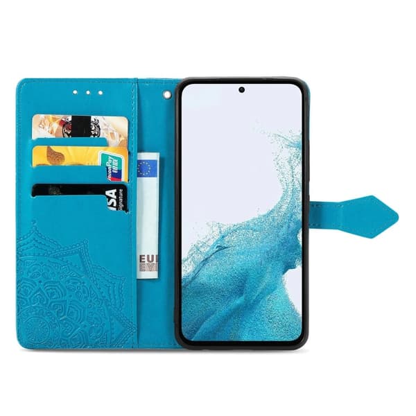 Mandala Samsung Galaxy A54 Läppäkotelo - Sininen Blue