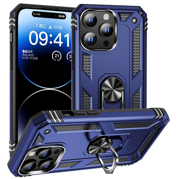 Bofink Combat iPhone 15 Pro etui - Blå Blue