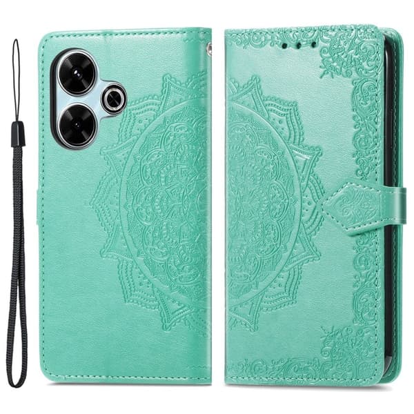 Mandala Xiaomi Redmi 13 nahkakotelo - Vihreä Green