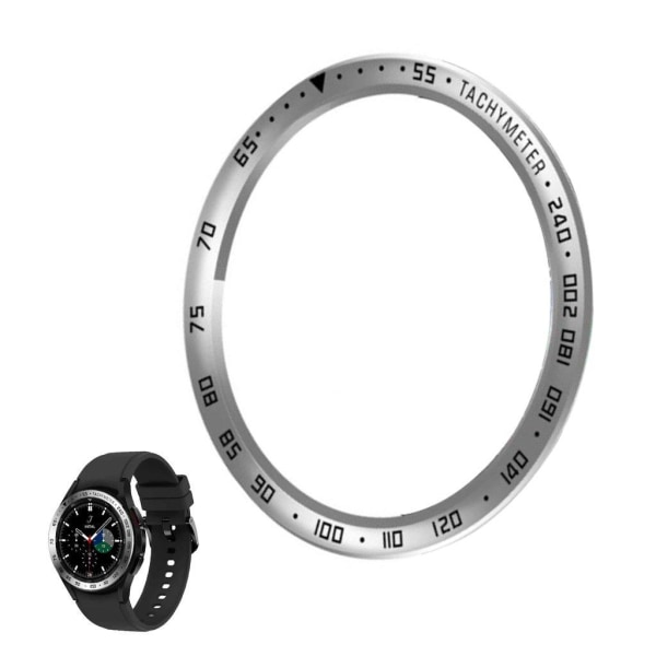 Samsung Galaxy Watch 4 Classic (46mm) tachymeter style stainless Silvergrå