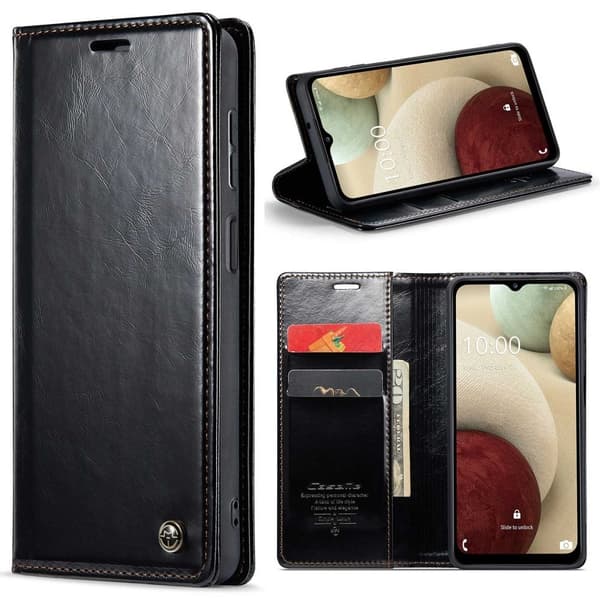 CaseMe Samsung Galaxy A12 5G Smooth Suojakotelo - Musta Black